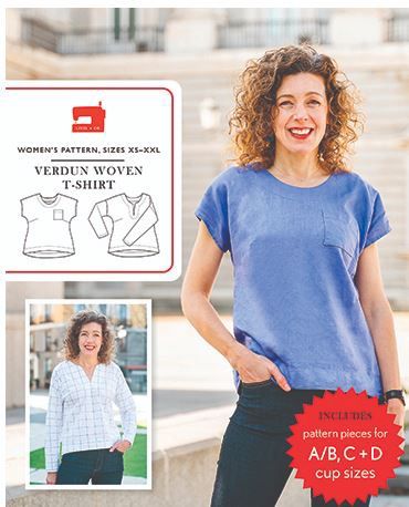 Liesl + Co Verdun Woven T-Shirt Pattern 8043J 01E