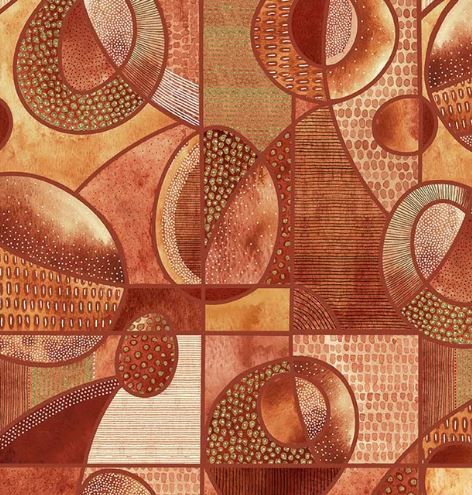 Windham Fabrics Flora &amp; Form  54782D-6 Terracotta