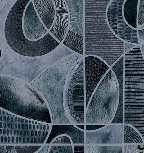 Windham Fabrics Flora &amp; Form  54782D-5 Indigo Blue