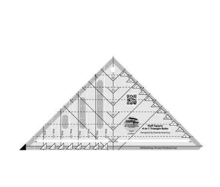 Creative Grids  Half-Square 4-in-1 Triangle CGRBH1