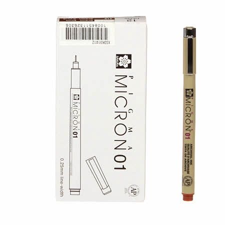 Pigma Micron Pen Brown .25mm Size 01  XSDK0112