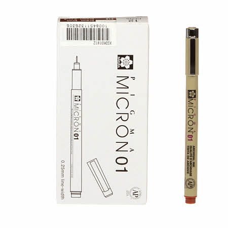 Pigma Micron Pen Brown .25mm Size 01  XSDK0112