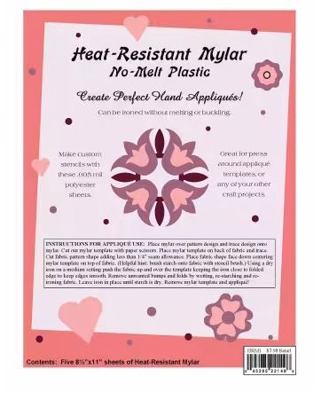 Heat Resistant Mylar Template Sheet HRM1