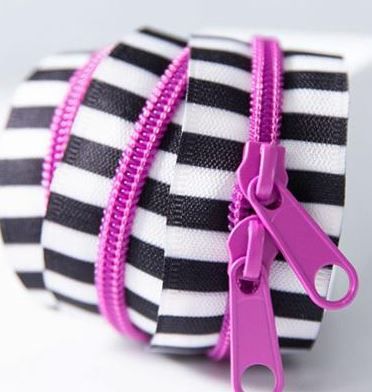 Stitch Supply Company Black &amp; White 30" Zipper Petuna SSCZ02