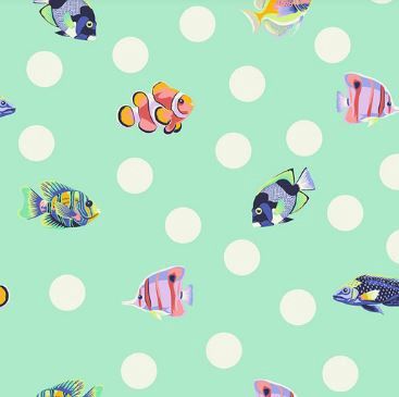 FreeSpirit Fabrics Floral Reef PWTP268.SEAFOAM