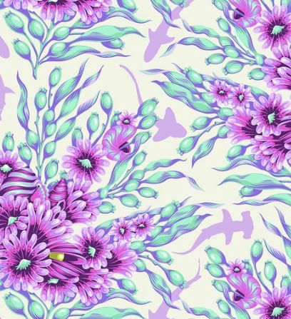 FreeSpirit Fabrics Floral Reef  PWTP267.ULTRAVIOLET