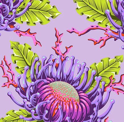 FreeSpirit Fabrics Floral Reef PWTP265.ULTRAVIOLET