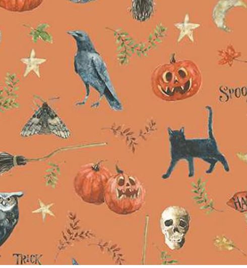 Riley Blake Trick or Treat CD15962-Orange Online