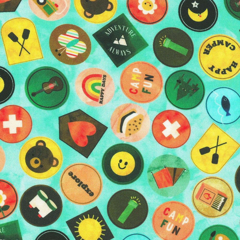 Robert Kaufman Campground Critters AAKD-22781-70 Aqua Online