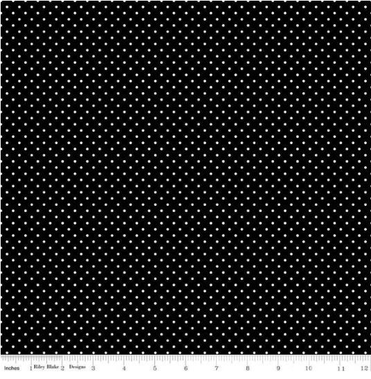 Riley Blake Swiss Dot White on Black C670 110 Black Online