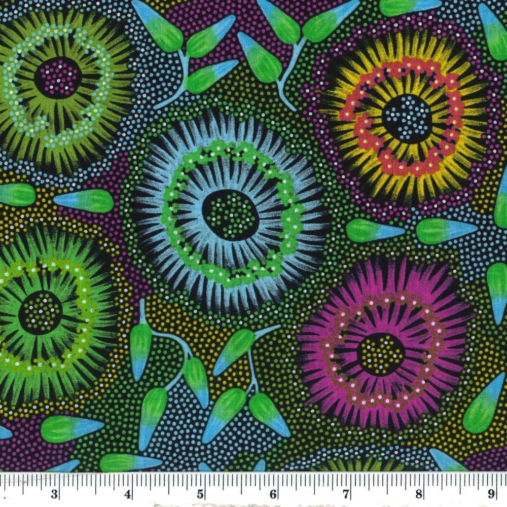 M&amp;S Textiles Australia Wild Bush Banana WBBP Green Pink Online