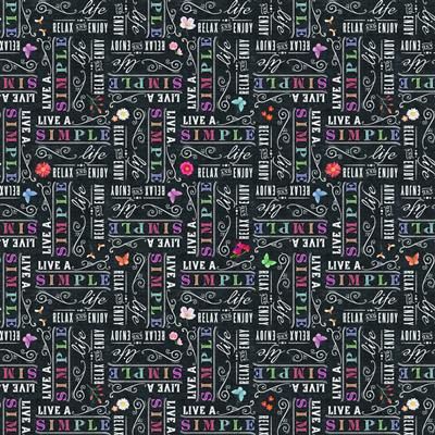 Clothworks Simple Life Digital Y4334-3 Black Online