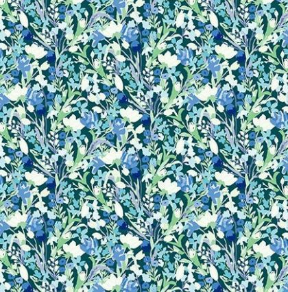 In The Beginning Fabrics Lovelies 13LOV 1 Teal Online