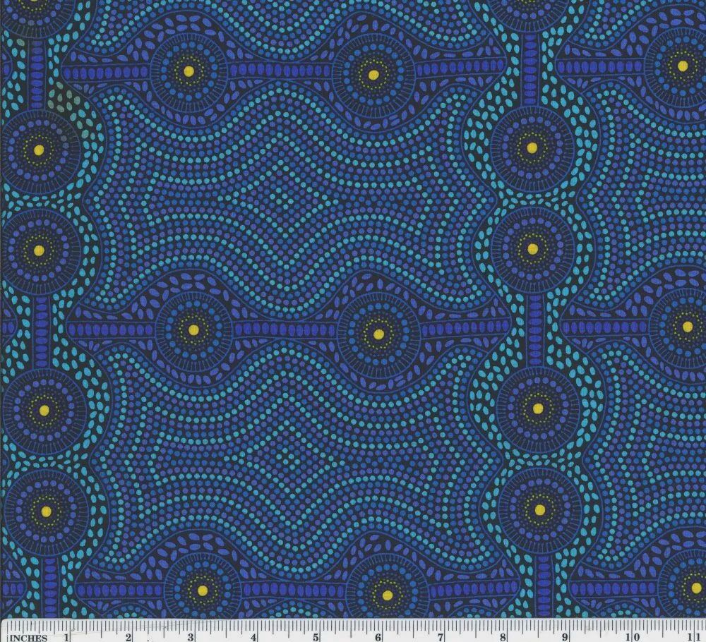 M&amp;S Textiles Australia Desert Landscape Blue DLSBL Online