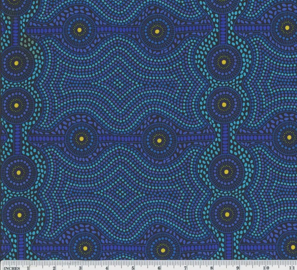 M&amp;S Textiles Australia Desert Landscape Blue DLSBL Online