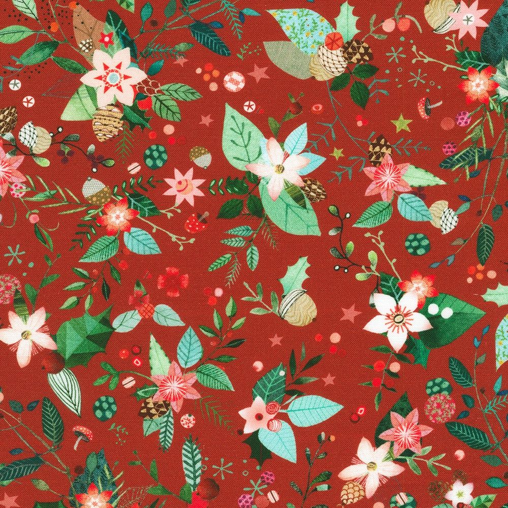 Robert Kaufman Festive Fauna AHPD-23045-91 Crimson Online