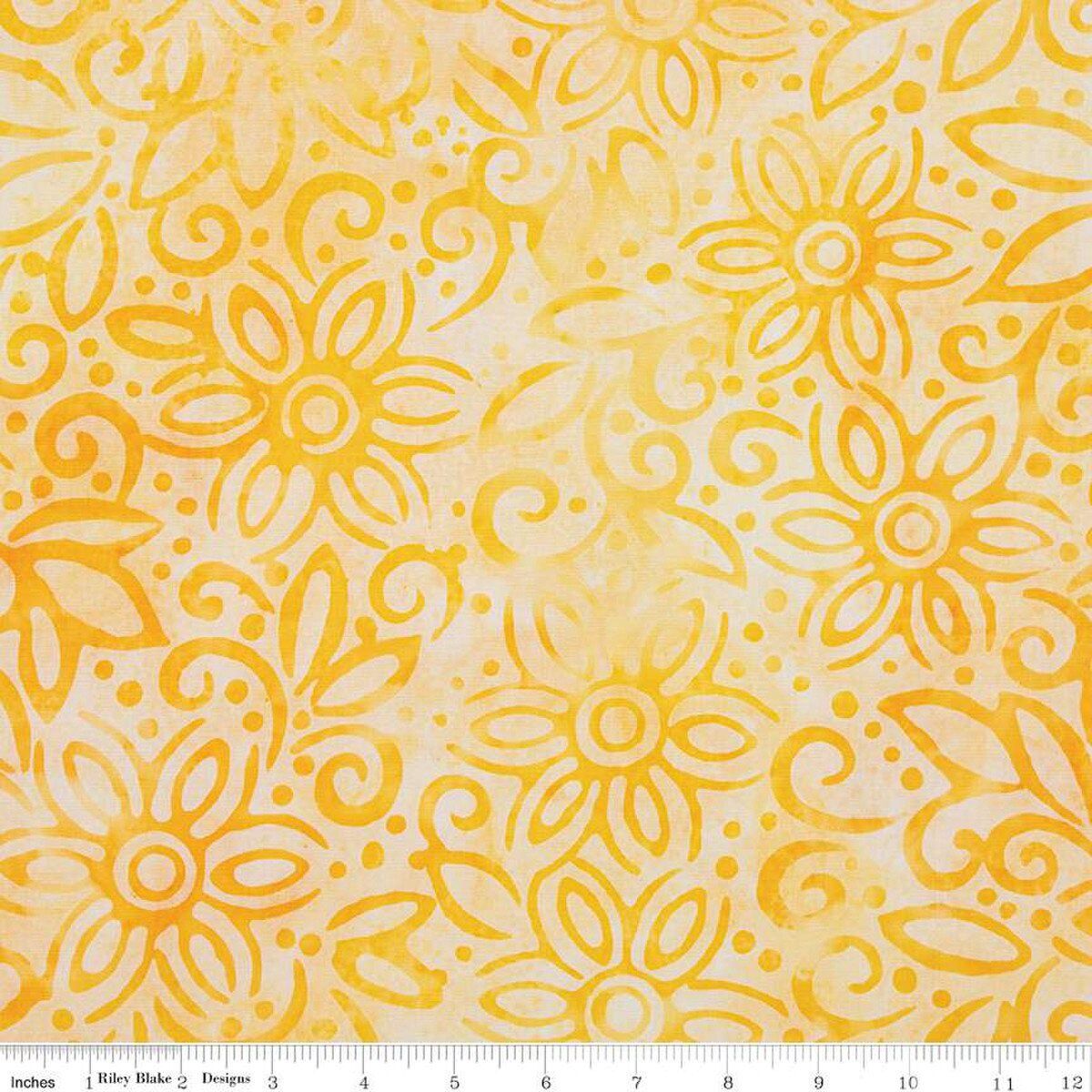 Riley Blake Batiks Sorbet and Sundaes BTAP1273 Lemon Chiffon Online