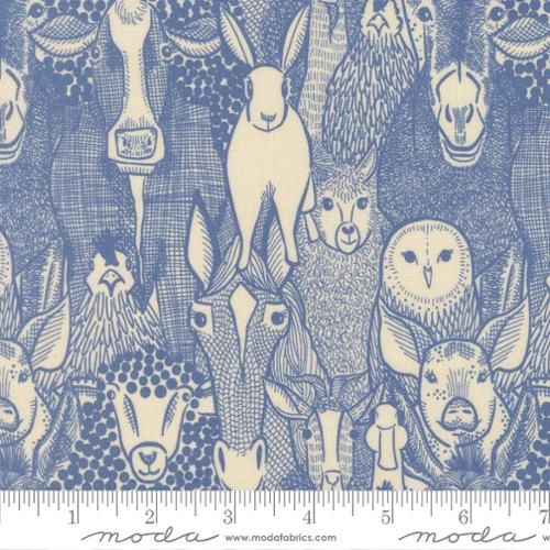 Moda Fabrics The Henhouse  48431 19 Cobalt Online