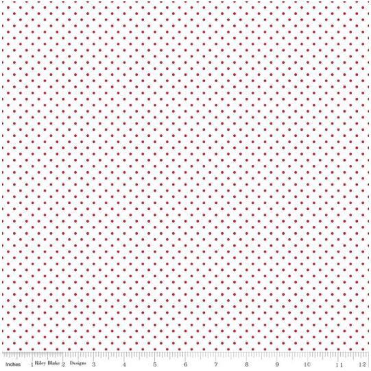 Riley Blake Swiss Dot on White Red C660 80 Red Online