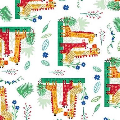 Blank Quilting Zoo Crew B-3869-01 White Online