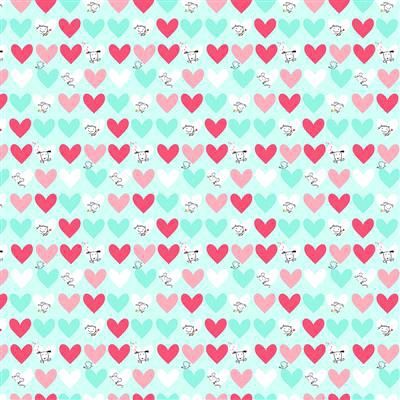 Clothworks Love is in the Air Y4292-103 Digital Light Teal Online
