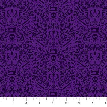 FIGO Fabrics Mr. Bones Sews 91080-84 Purple Online