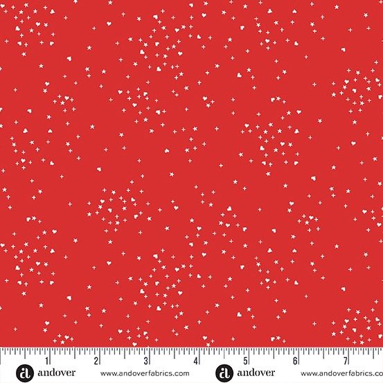 Andover Fabrics Heart Stars A 1091 R Online