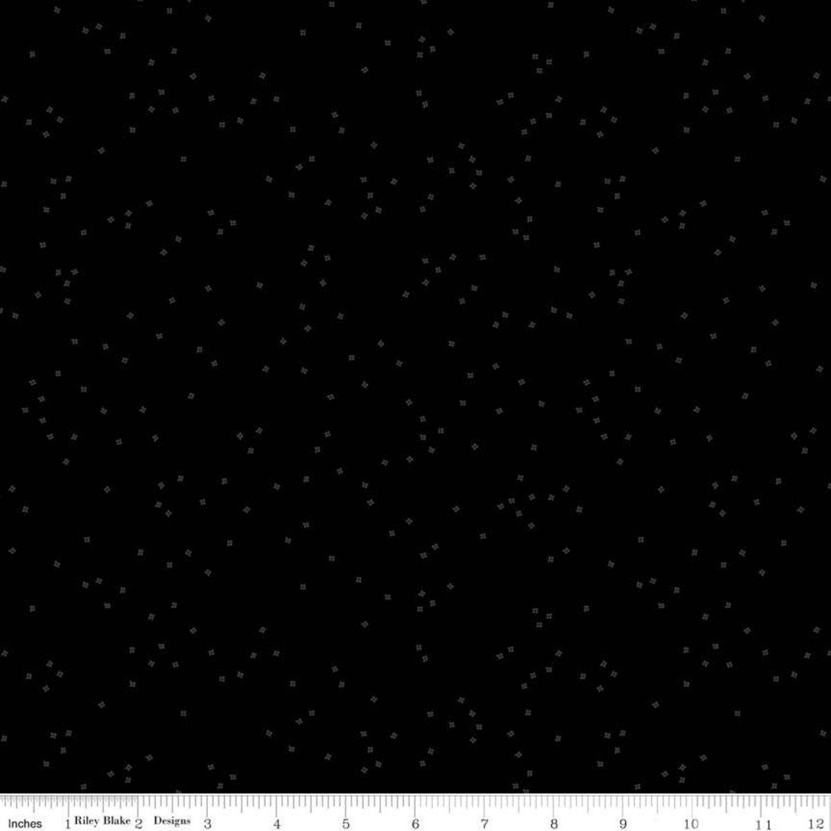 Riley Blake Blossoms in Color C715-Black Online