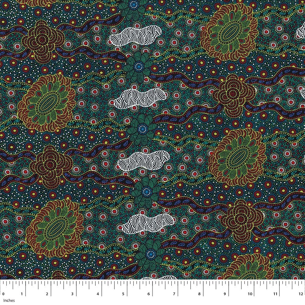 M&amp;S Textiles Australia Lillup Dreaming LDRG Green Online