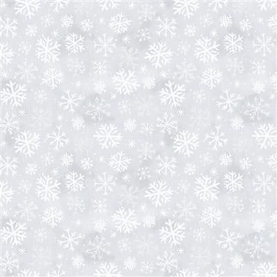 Clothworks Snowtime Flannel  Y4557-5 Light Gray Online