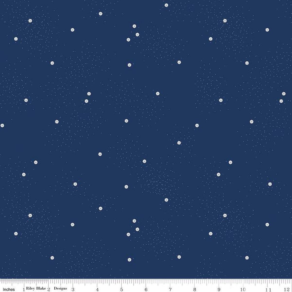 Riley Blake Dainty Daisy C665 Navy Online