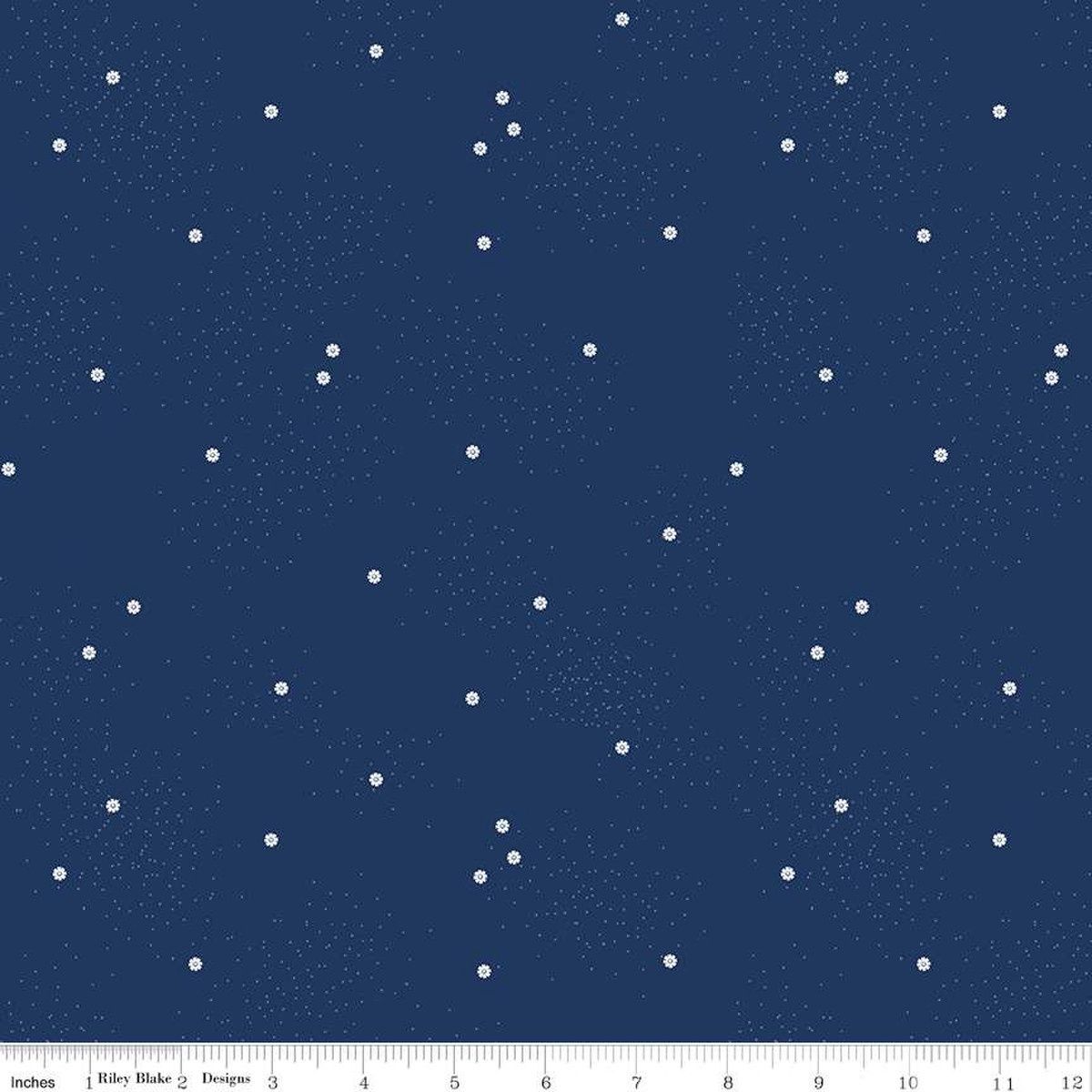 Riley Blake Dainty Daisy C665 Navy Online