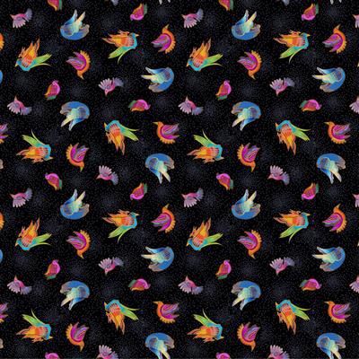 Clothworks Fantasticats Digital Y4346-3 Black Online