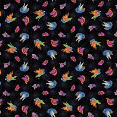 Clothworks Fantasticats Digital Y4346-3 Black Online