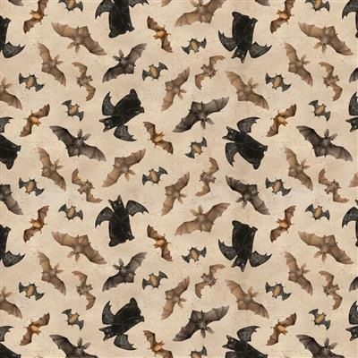 Clothworks Gothic Halloween Y4441-12 Khaki Online