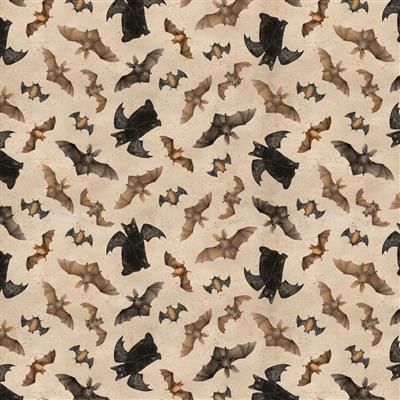 Clothworks Gothic Halloween Y4441-12 Khaki Online