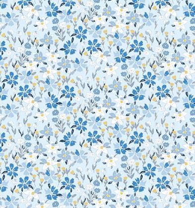 In The Beginning Fabrics Lovelies 15LOV 1 Blue Online