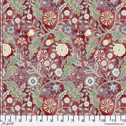 FreeSpirit Fabrics Morris &amp; Co. PWWM136.Crimson Online