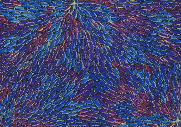 M&amp;S Textiles Australia Bush Medicine Leaves BUMLSB Blue Online