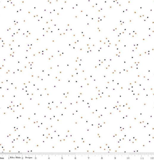 Riley Blake Blossoms on White  C730 Trick orTreat Online