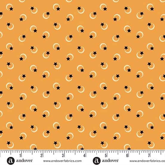 Andover Fabrics Midnight Moon  A-1529-O Pumpkin Online
