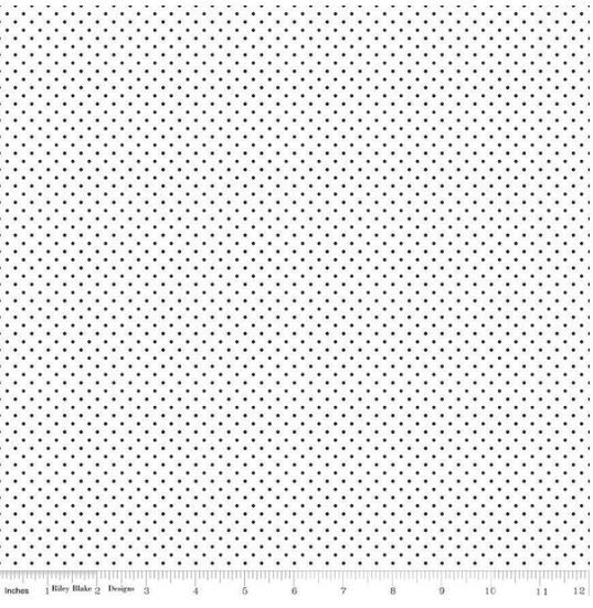 Riley Blake Swiss Dot Black on White C660 110 Black Online