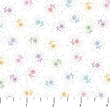 FIGO Fabrics Pocket Posies  91202-10 White Online