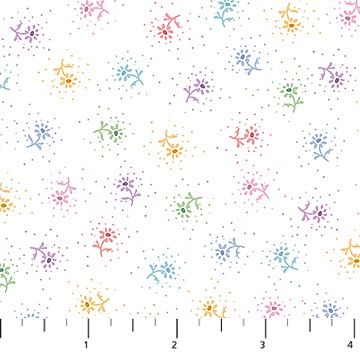 FIGO Fabrics Pocket Posies  91202-10 White Online