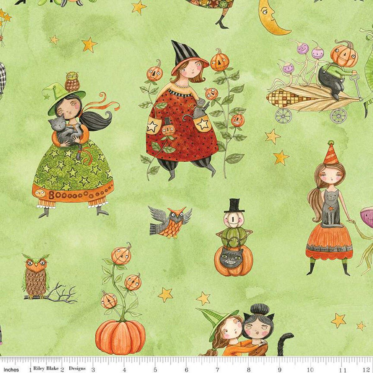 Riley Blake Ghoul Friends C16050 Green Online