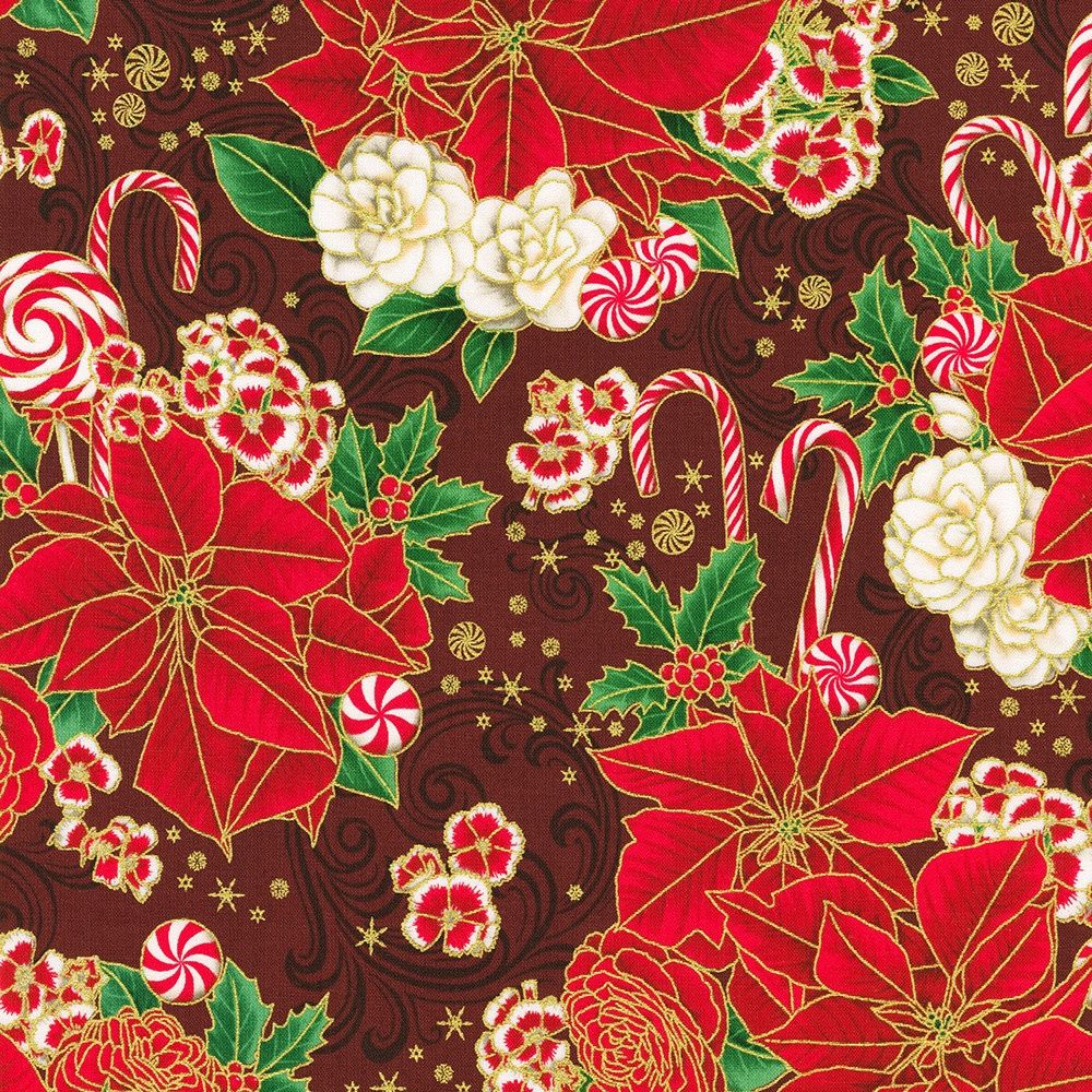 Robert Kaufman Holiday Flourish 22945-113 Cranberry Online