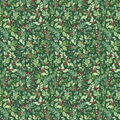 Clothworks Santa Paws Y4433-113 Forest Online