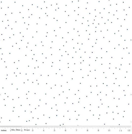 Riley Blake Pin Dot C705 Denim Online