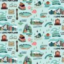 Riley Blake I Love Oregon C7580 Aqua Online