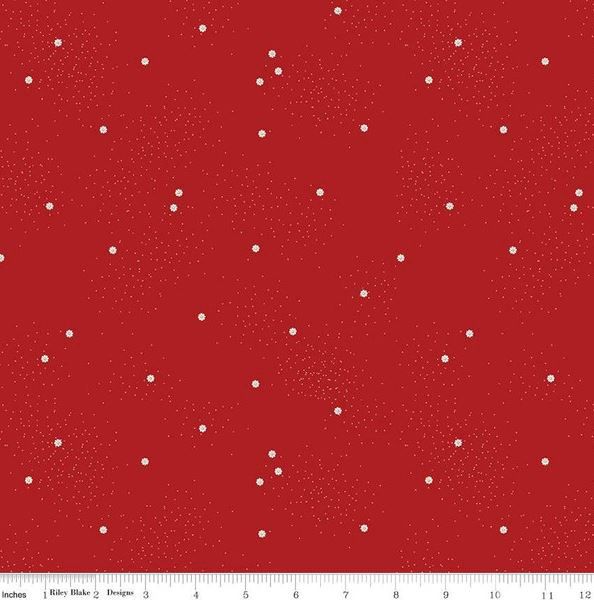 Riley Blake Dainty Daisy C665 Barn Red Online